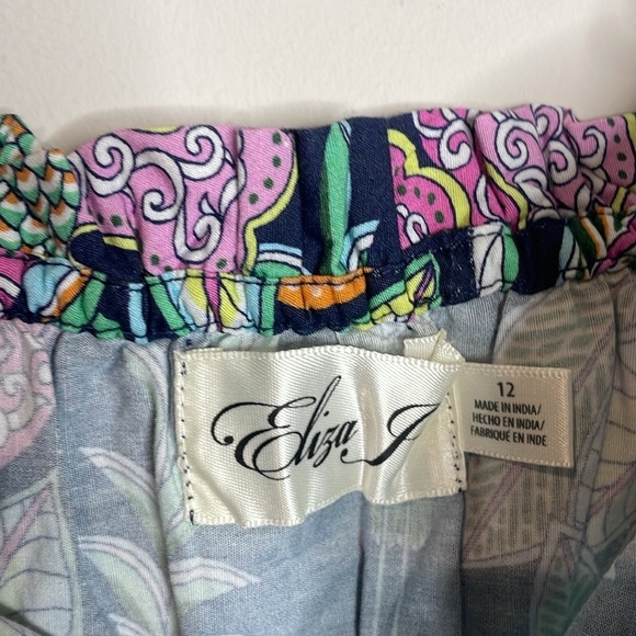 Eliza J | Women's Floral Bird Print Cotton Midi Sundress Size 12 NWT - Picture 6 of 8